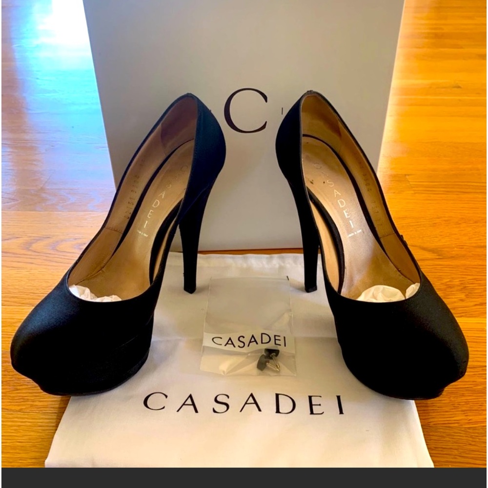 Black platform CASADEI heels